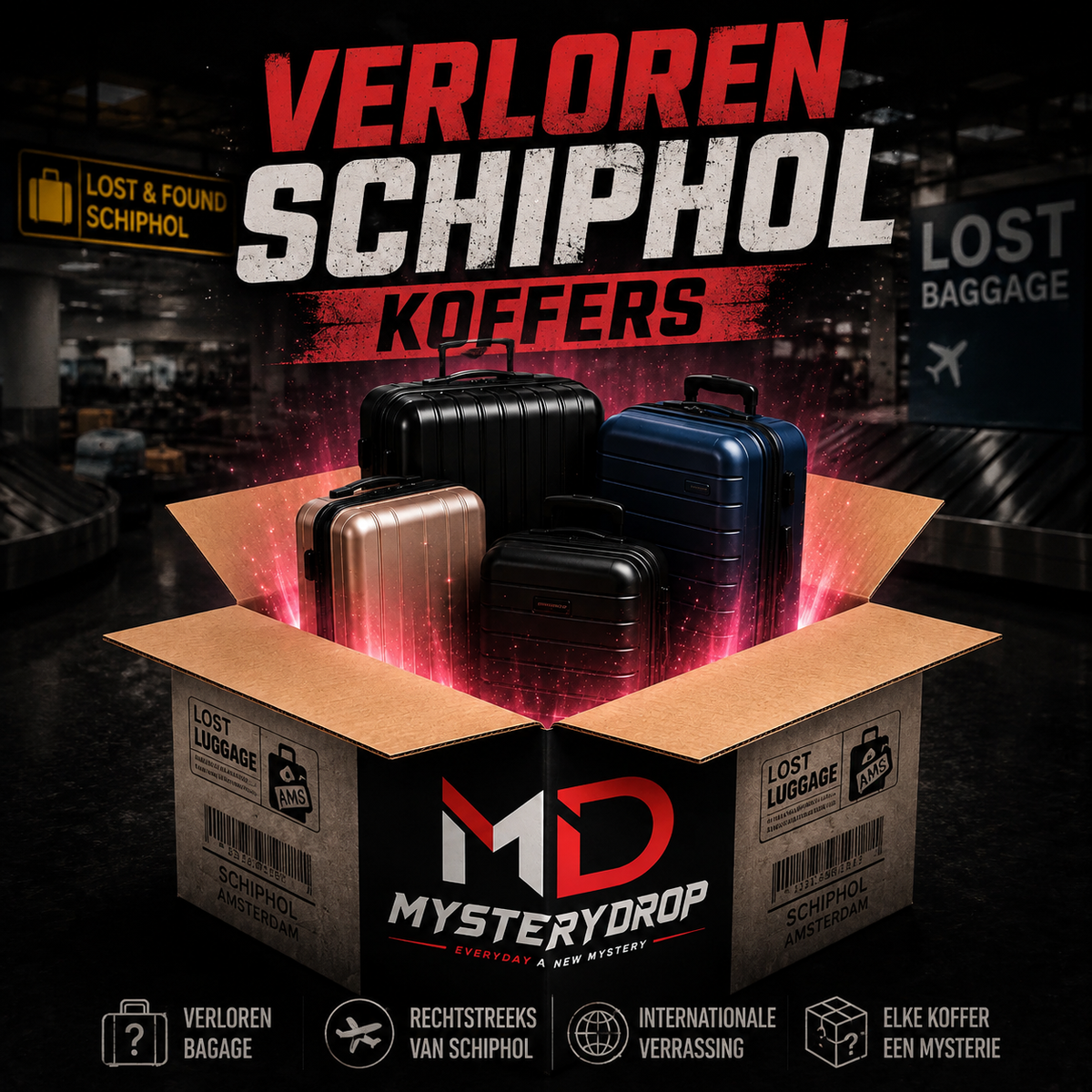 Verloren Schiphol koffers